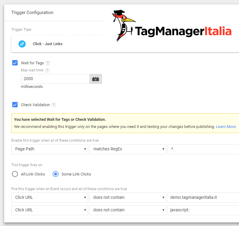 attivatore click link esterno google tag manager attivatore click link esterno google tag manager