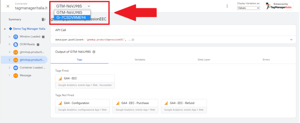 debug GTM - GA4 Tag Ecommerce change Tag assistant debug GTM - GA4 Tag Ecommerce change Tag assistant