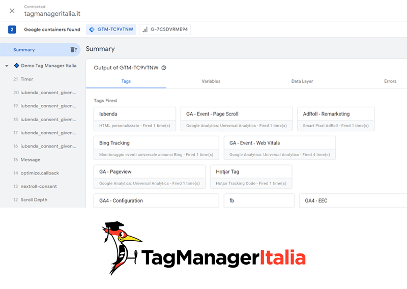 Debug Google Tag Manager nuova modalita Anteprima con Google Tag Assistant attivo Debug Google Tag Manager nuova modalita Anteprima con Google Tag Assistant attivo