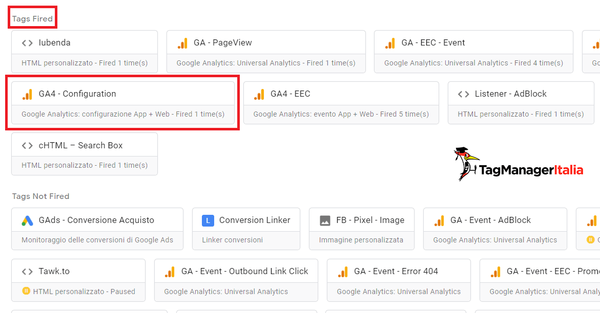 Debug mode Google Tag Manager per Tag GA4 - Configuration Debug mode Google Tag Manager per Tag GA4 - Configuration
