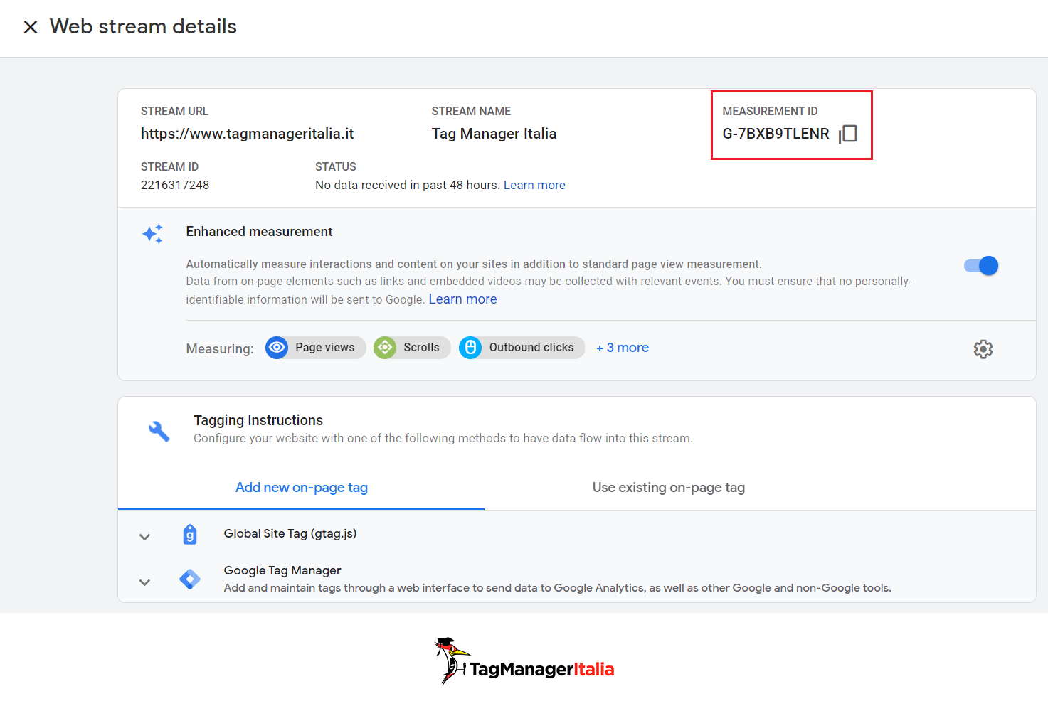 Google Analytics 4 Web stream details and measurement ID Google Analytics 4 Web stream details and measurement ID