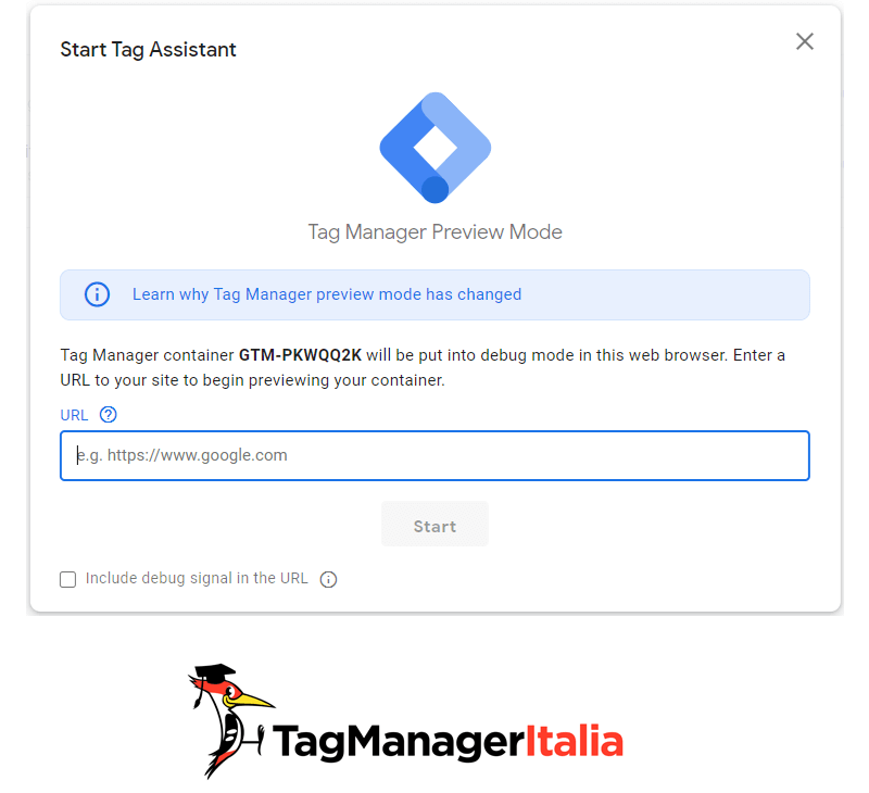 Schermata Tag Assistant e Debug Mode di Google Tag Manager Schermata Tag Assistant e Debug Mode di Google Tag Manager