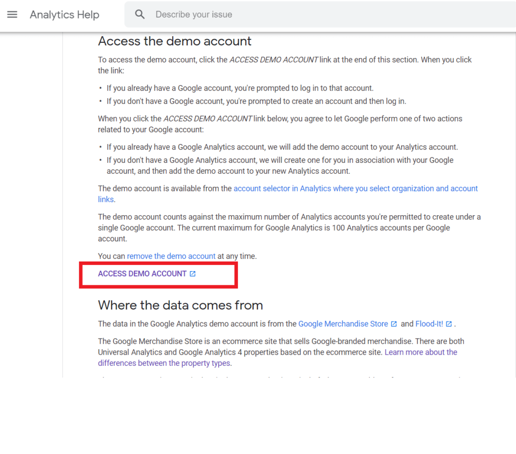 access link to demo account for google analytics 4 and universal access link to demo account for google analytics 4 and universal