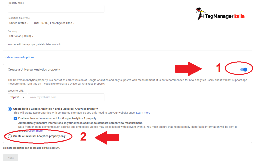 create a new universal analytics property create a new universal analytics property