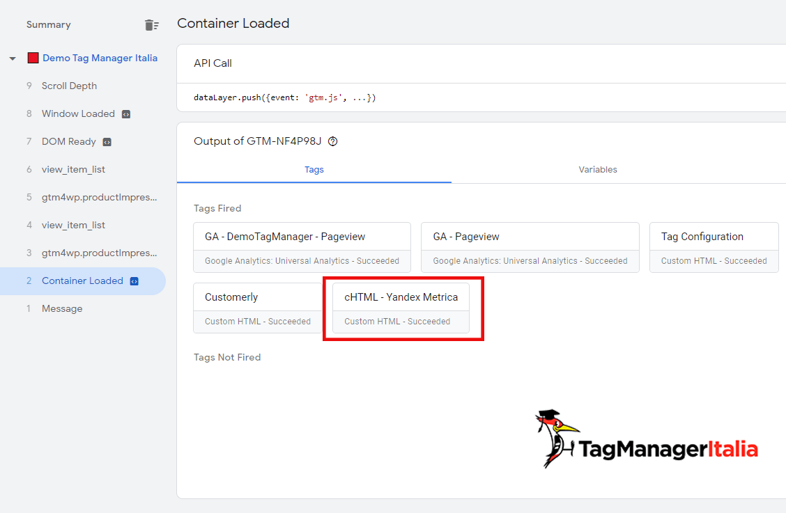 anteprima google tag manager yandex metrica anteprima google tag manager yandex metrica