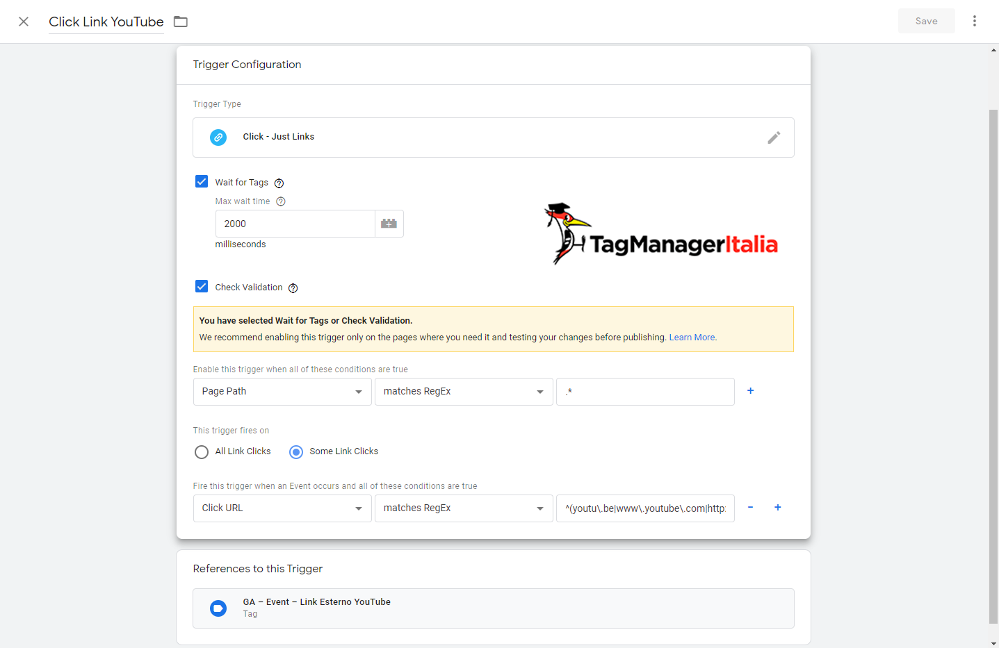 attivatore click link youtube google tag manager 1 attivatore click link youtube google tag manager 1