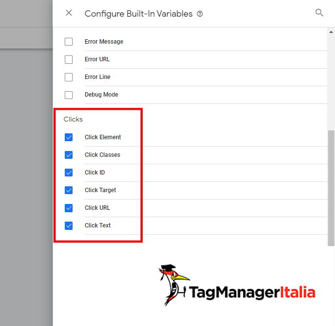 variabili click google tag manager variabili click google tag manager