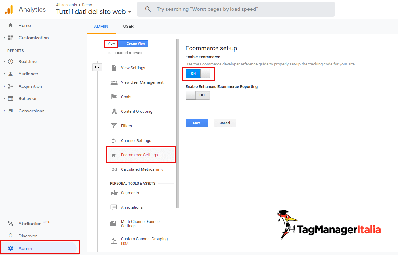 google analytics impostazione ecommerce attiva google analytics impostazione ecommerce attiva