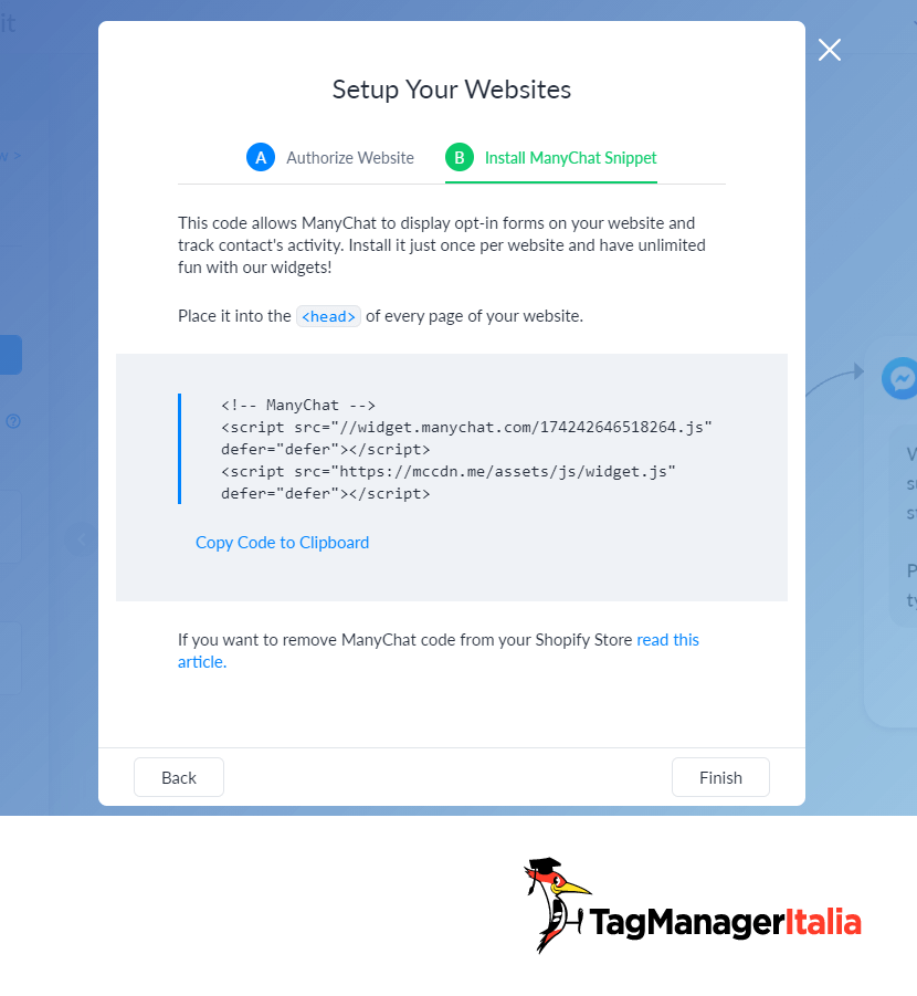 script manychat da installare google tag manager script manychat da installare google tag manager