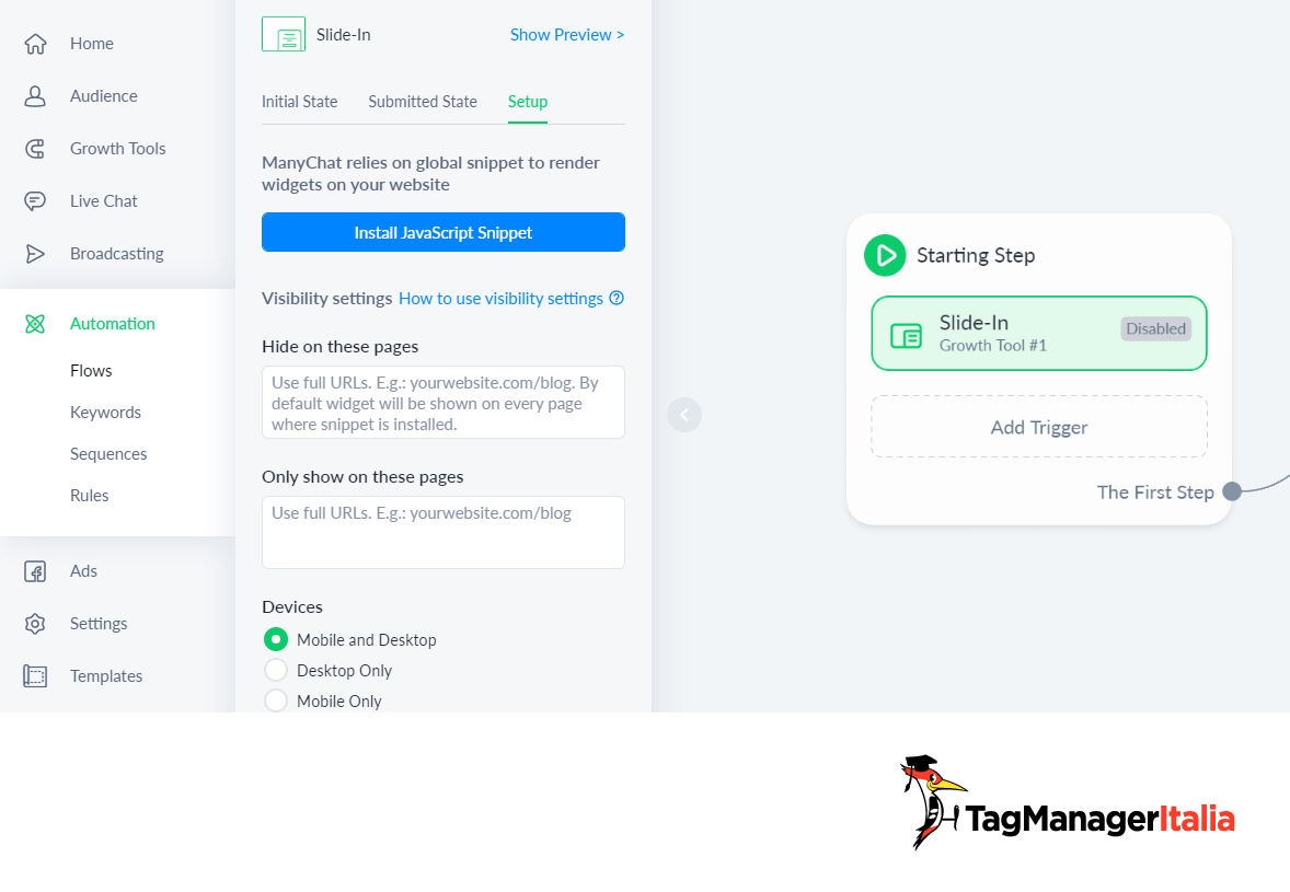 snippet manychat google tag manager snippet manychat google tag manager