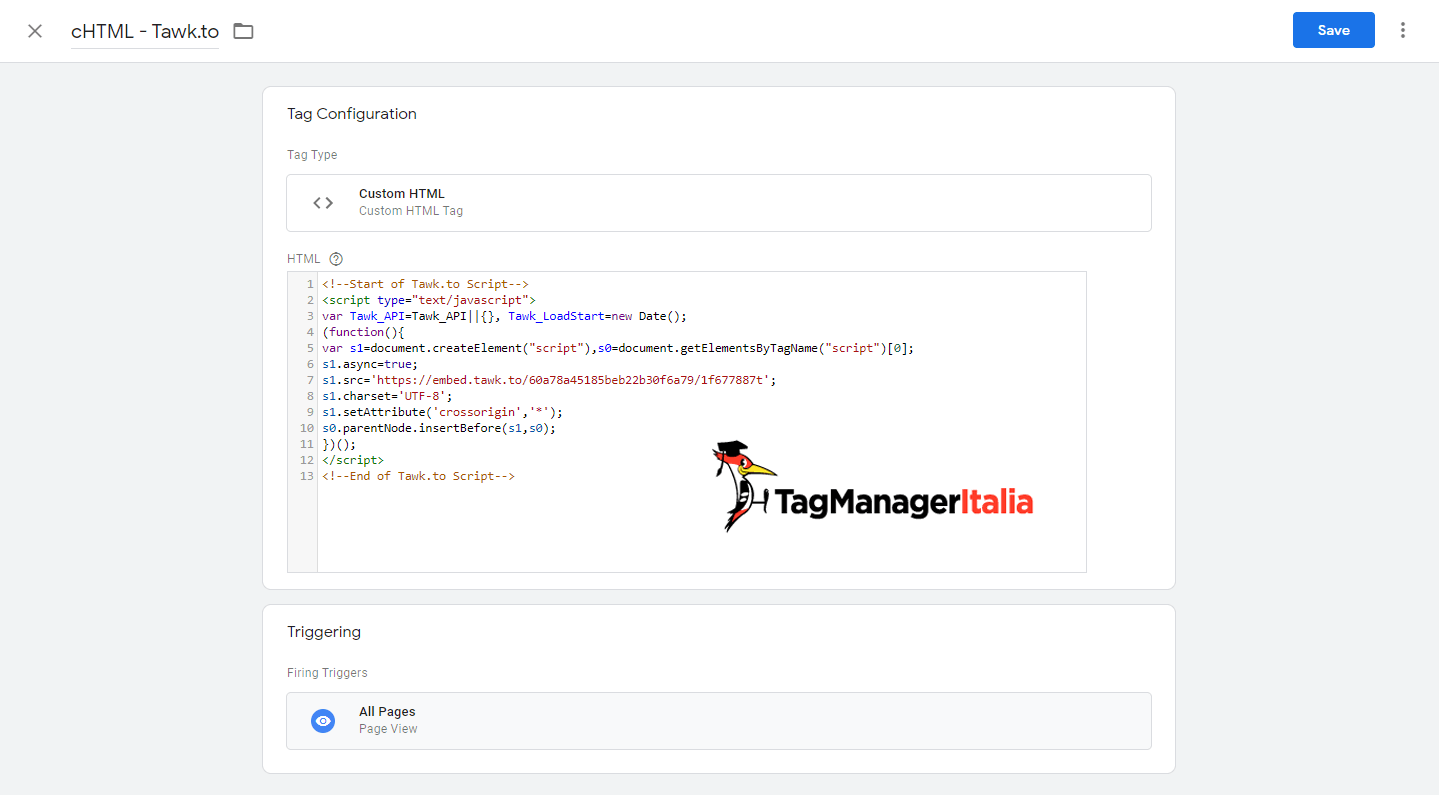 tag installazione tawk.to live chat google tag manager tag installazione tawk.to live chat google tag manager