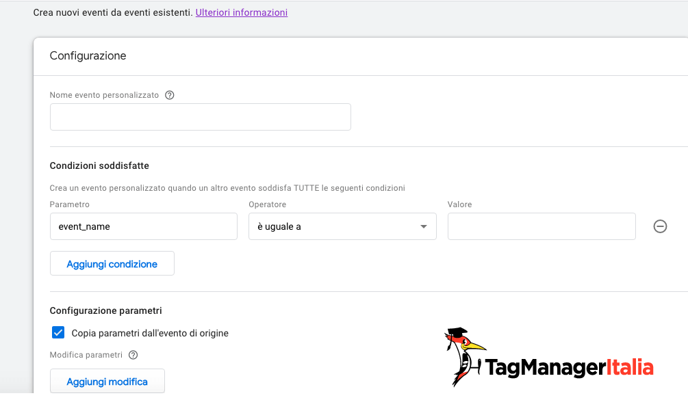 Modifica evento direttamente in Google Analytics 4 Modifica evento direttamente in Google Analytics 4