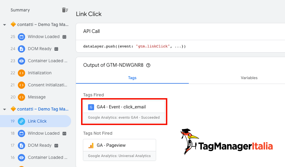 GA4 click email tag fired GA4 click email tag fired