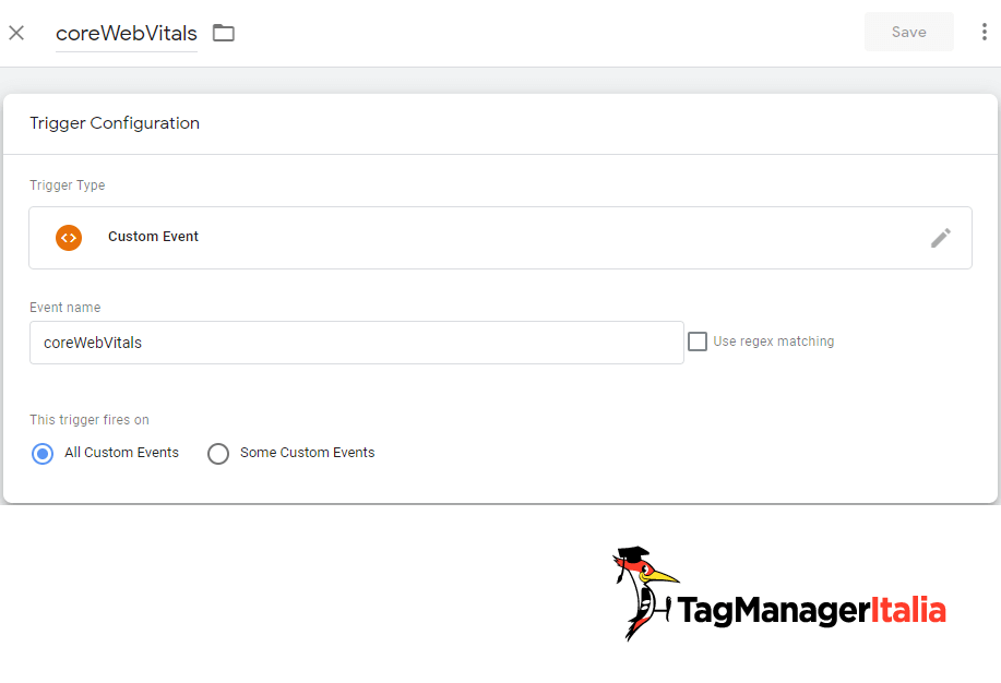 Trigger custom event coreWebVitals Google Tag Manager Trigger custom event coreWebVitals Google Tag Manager