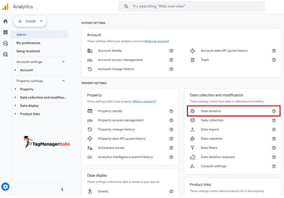Selezione Data stream proprietà GA4 - Guida Tag Manager Italia Selezione Data stream proprietà GA4 - Guida Tag Manager Italia