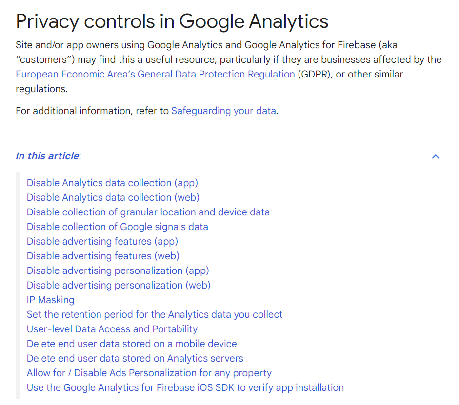 Anteprima sistemi privacy in GA4 Anteprima sistemi privacy in GA4