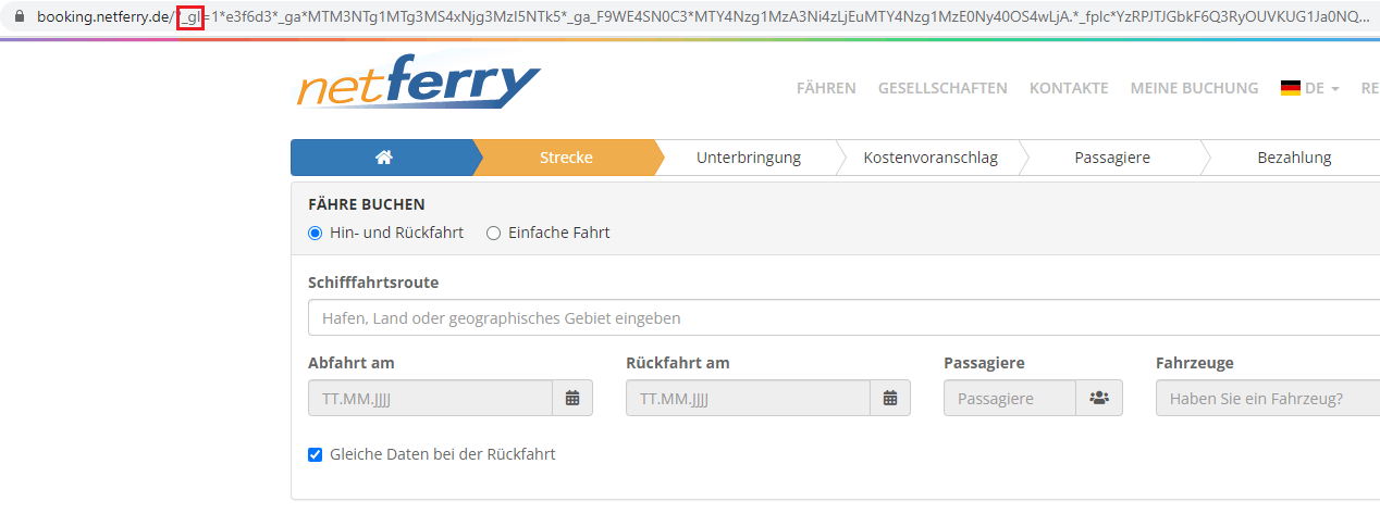 Parametro _gl nell'URL serve a verificare il funzionamento della misurazione interdominio in GA4 Parametro _gl nell'URL serve a verificare il funzionamento della misurazione interdominio in GA4
